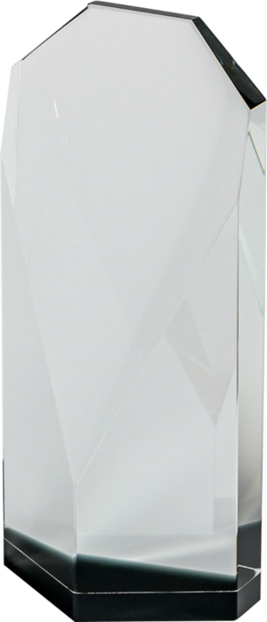 17cm Clear/BK Crystal Award (Satin Box)